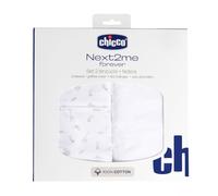 Juego de Sábanas Chicco de Algodón para Next2Me Forever - 2 unidades y Funda de Almohada Cloud