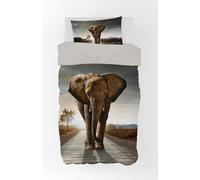 Juego De Sábanas Con Elefante 135x200 CM (80x80 CM)