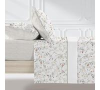Juego de Sábanas Coquette Wash Manterol · 100% algodón natural · 150 hilos · Estampado floral romántico · Funda almohada y bajera ajustable · Incluye bolsa de tela reutilizable (Cama 150/160cm)