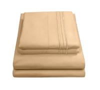 Juego de sábanas de 1800 Hilos, sábanas Suaves de Microfibra cepillada de Calidad egipcia, Juego de Cama de Lujo con sábana encimera, sábana Bajera, 2 Fundas de Almohada