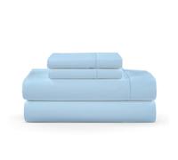 Juego de sábanas de algodón, transpirables y refrescantes, sábanas de lujo de hotel, extra suaves, de fácil ajuste, juego de 4 piezas, 600 hilos, sin arrugas, bolsillo de 32 cm de profundidad, color