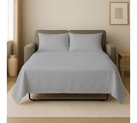 Juego De Sábanas De Lujo De 4 Piezas para Sofá Cama Tamaño King, 100% Algodón Egipcio, 800 Hilos, Apto para Colchones De hasta 6 Pulgadas De Grosor, Ropa Silver Queen Size (60 x 74 x 5)