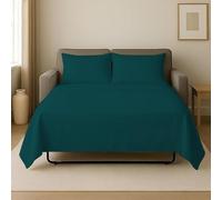 Juego De Sábanas De Lujo De 4 Piezas para Sofá Cama Tamaño King, 100% Algodón Egipcio, 800 Hilos, Apto para Colchones De hasta 6 Pulgadas De Grosor, Ropa Teal Queen-XL Size (60 x 80 x 8)