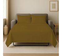 Juego De Sábanas De Lujo De 4 Piezas para Sofá Cama Tamaño King, 100% Algodón Egipcio, 800 Hilos, Apto para Colchones De hasta 6 Pulgadas De Taupe Stripe Queen-XL Size (60 x 80 x 5)