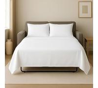Juego De Sábanas De Lujo De 4 Piezas para Sofá Cama Tamaño King, 100% Algodón Egipcio, 800 Hilos, Apto para Colchones De hasta 6 Pulgadas De Grosor, White Queen-XL Size (60 x 80 x 5)