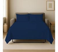 Juego De Sábanas De Lujo De 4 Piezas para Sofá Cama Tamaño King, 100% Algodón Egipcio, 800 Hilos, Apto para Colchones De hasta 6 Pulgadas De Grosor, Navy Blue Queen Size (60 x 74 x 6)