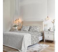 Juego DE SÁBANAS DE Matrimonio SIN Plancha Karma - Fabricado en Italia - Microfibra - Encimera 240x270 cm, Bajera 170x200 cm con Esquinas elásticas de 25 cm, 2 Fundas de Almohada 50x80 cm - Roar
