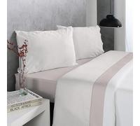 Juego de Sábanas Nant Reig Martí - Diseño geométrico Moderno - Tacto Suave - Cama 90/105/135/150/160/180/200 cm - Altura 30cm - Mezcla Poliéster/Algodón (C02, Cama 105cm)