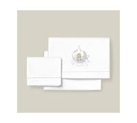 Juego de sábanas NEW SLEEPING en blanco gris para Carro y Capazo de Bebé · 100% ALGODÓN · INTERBABY