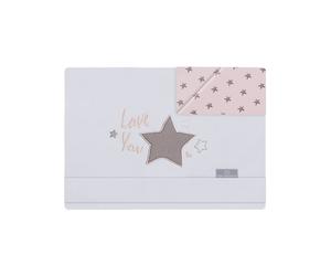 Juego de Sábanas para Cuna Love You - Rosa Interbaby