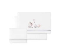 Juego de Sábanas para Minicuna de CORALINA Jirafa Bicicleta en blanco y gris · Sábanas de Invierno para bebés