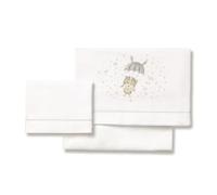 Juego de sábanas PARACAÍDAS en blanco gris para Carro y Capazo de Bebé · 100% ALGODÓN · INTERBABY