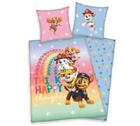 Juego De Sábanas Paw Patrol Think Happy 2 Piezas 135x200cm 80x80cm