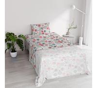 Juego de sábanas River para Cama Individual en algodón y Fibras recicladas, Estampado: Elba, elaborado en Italia