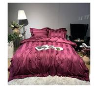 Juego de sábanas tfbhl Juego de Cama de Hotel de Lujo Gris 4pcs Rey King = tamaño sábana Plana nórdica nórdica egipcia algodón Seda nórdica nórdica de la Cama forra