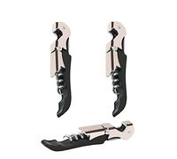 Juego de sacacorchos profesional para camarero con bisagras resistentes, llave de vino suave para sommelier, camareros, restaurante, mango ergonómico para una fácil apertura, color plateado