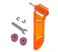 Juego de sacapuntas de brocas con muela de corindón para brocas de 2,0 a 12,5 mm, afilador de herramientas portátil con vástago hexagonal de 6,35 mm, ABS azul/naranja (naranja)