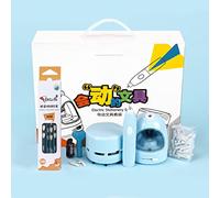 Juego de sacapuntas eléctrico, goma de borrar y aspiradora Tenwin. Juego de papelería a pilas con 50 recambios de goma de borrar para niños, adultos, hogar, oficina, escuela y (Azul)