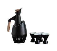 Juego de sake de cerámica japonesa, maceta tradicional de 7 piezas con calentador, incluye botella de sake y 4 tazas, perfecto para decoración del hogar y restaurante