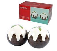 Juego De Salero Y Pimentero De Novedad Navideña - Pudding De Navidad