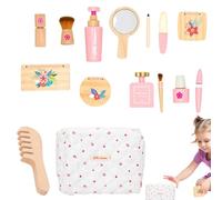 Juego de salón de Belleza de Madera, Juego de Juguetes de Maquillaje de Madera - Kit de Maquillaje de Juguetes de salón de Belleza,Pretend Beauty Peluquería y , Juego de simulación Seguro, j