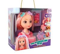 Juego De Salón De Belleza para Niñas - Set de Salón de Belleza para Niñas Pequeñas,Kit Interactivo De Disfraces para Estilismo Entre Padres E Hijos para Viajar En Casa Y
