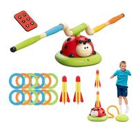 Juego de Salto Musical - Desafío de Lanzamiento de Ring Spinner de lúpulo Pole, Juego de Cohetes | Actividad de Motor Bruto Interior al Aire Libre, Juegos de jardín para niños pequeños c