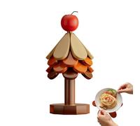 Juego de Salvamanteles de árbol de Navidad | Salvamanteles aislantes de madera de Navidad - Set de para estufa de cocina - para cocina casera Utensilios Taza Platos