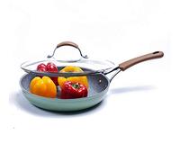 Juego de sartenes de cuerpo forjado, asas suaves al tacto para evitar resbalones (tamaño: 204,8 cm) (24 x 5,5 cm)