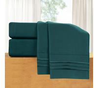 Juego de sαbanas de lujo de 4 piezas Elegant Comfort - Ropa de cama de lujo de microfibra egipcia de 1500 hilos, resistente a las arrugas, fresco