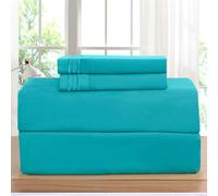 ‘Juego de sαbanas de lujo en Amazon! Elegant Comfort1500 Premier - Juego de sαbanas de 4 piezas, resistente a las arrugas, a la decoloraciσn y a