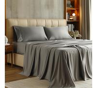 Juego de sαbanas Simple Deluxe King Size de 4 piezas, microfibra ligera, sϊper suave y de fαcil cuidado. Sαbanas cσmodas, transpirables y refresc
