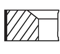 Juego de segmentos de pistón MAHLE 002 77 N0 para OE 0045866403 - A001 030 43