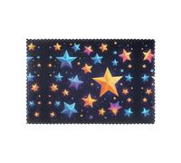Juego de seis manteles individuales a prueba de aceite y aislantes del calor WZYWHJ Shining Stars in the Night Sky Impreso platos de comedor