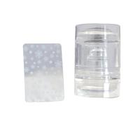 Juego de sellos artísticos de uñas de silicona con raspador para una fácil transferencia de patrones y manicura, diseño artístico rápido y simple, juego de sellos de uñas portátiles