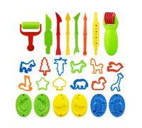 Juego de sellos de arcilla portátiles para artistas, construcción segura, moldes de múltiples diseños, fácil de lavar, herramienta de plastilina