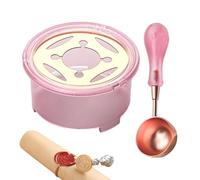 Juego de sellos de , calentador de y cuchara, sello de carta, | Sellador de cera para sobres de boda, color rosa