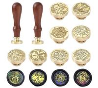 Juego de sellos de cera, 12 sellos de cera vintage de 0.98 pulgadas (22 mm) con diseños mitológicos y legendarios para cartas de sobre y manualidades