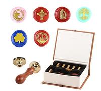 Juego de sellos de cera con símbolos irlandeses, caja de regalo irlandesa, sellos piratas personalizados para amantes celtas/proyecto de bricolaje
