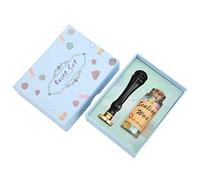 Juego de sellos de cera transparentes, resistentes a la corrosión, con un empaque exquisito. Sellos de cera para sobres, tarjetas de invitación y decoración. (Negra)