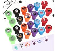 Juego de Sellos de Halloween, Juego de Sellos para Halloween - Surtido de autotintas, Juego de 24, Dibujos Animados Trick Gold Treat Regalos de Spooky Cute Game Prix para l