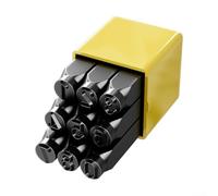 Juego de sellos de letras numéricas de acero de alto carbono, kit de perforación del alfabeto de 27 piezas 0-8 con 6/9, herramienta de marcado de metal para madera, cuero, metal, manualidades