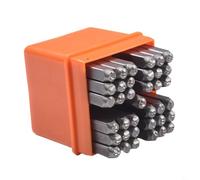 Juego de sellos de letras y números, 37 piezas de 3 mm de acero inoxidable para manualidades de cuero, herramientas de perforación para manualidades de joyería, grabado y tallado