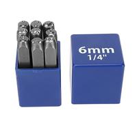 Juego De Sellos De Números De Metal, 9 Piezas Juego De Punzones De Acero Profesional De 6 Mm con Caja De Almacenamiento para Lmprinting Metal Plástico Madera Cuero