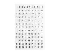 Juego de Sellos de Números del Alfabeto de Silicona, Textura Clara, Sellos Reutilizables, Gestión de Dinero, Mantenimiento de Diario, para álbumes de Recortes, Contabilidad,