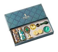 Juego de sellos de sello - Kit completo de sellado de sobres con cuchara de derretimiento, pastillas de colores, herramienta decorativa creativa para letras, invitaciones, manualidades