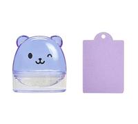 Juego de sellos de silicona para uñas, bonito oso con raspador, sello de punta francesa, herramienta de plantilla de arte para uñas de gelatina, sello de punta francesa, juego de silicona para mujer