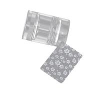 Juego de sellos de silicona para uñas francesas con raspadores redondos visibles para uñas, diseños de manicura, sello de uñas con raspador