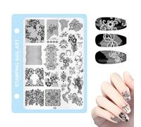 Juego de sellos de uñas, para uso doméstico y para ejercicios de salón de belleza, para principiantes, estudios, y bodas