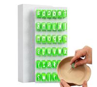 Juego de sellos del alfabeto para cerámica de arcilla, sellos, alfabeto, números y símbolos, prensa pequeña para fondant, joyería, escuela, vacaciones, boda, decoración para tartas de cumpleaños